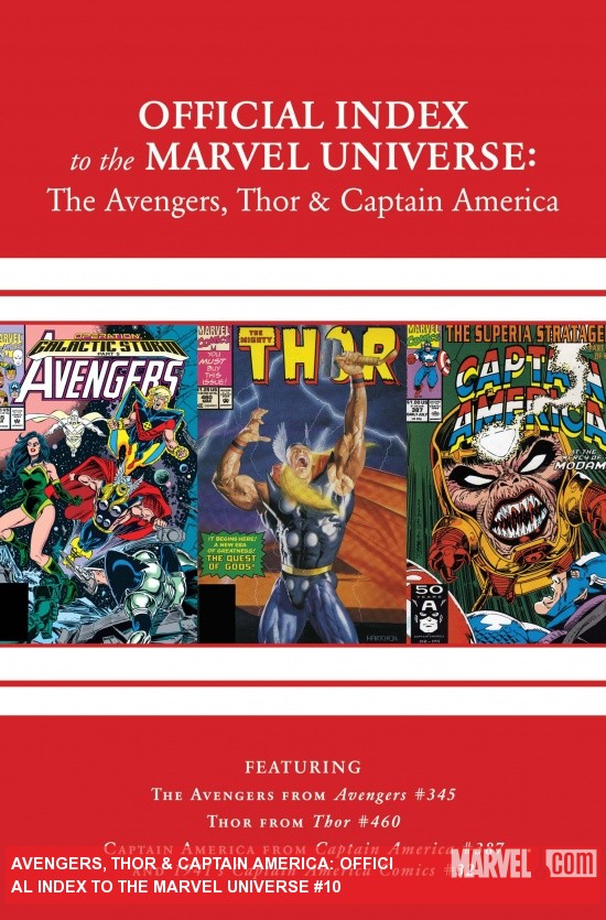 Avengers, Thor & Captain America: Official Index to the Marvel Universe (2010) #10