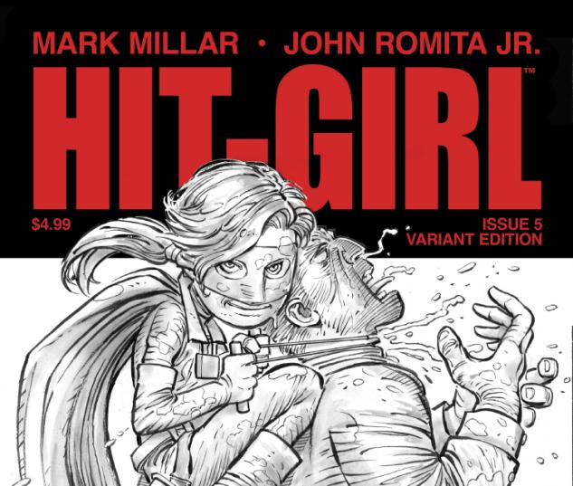 Cover: Hit-Girl (2012) #5 (Romita Sketch Variant Cover Edition)