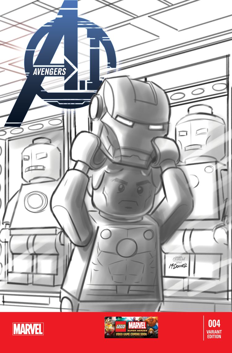 Avengers a.I. (2013) #4 (Castellani Lego Sketch Variant)