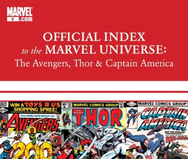 Avengers, Thor & Captain America: Official Index to the Marvel Universe (2010) #6