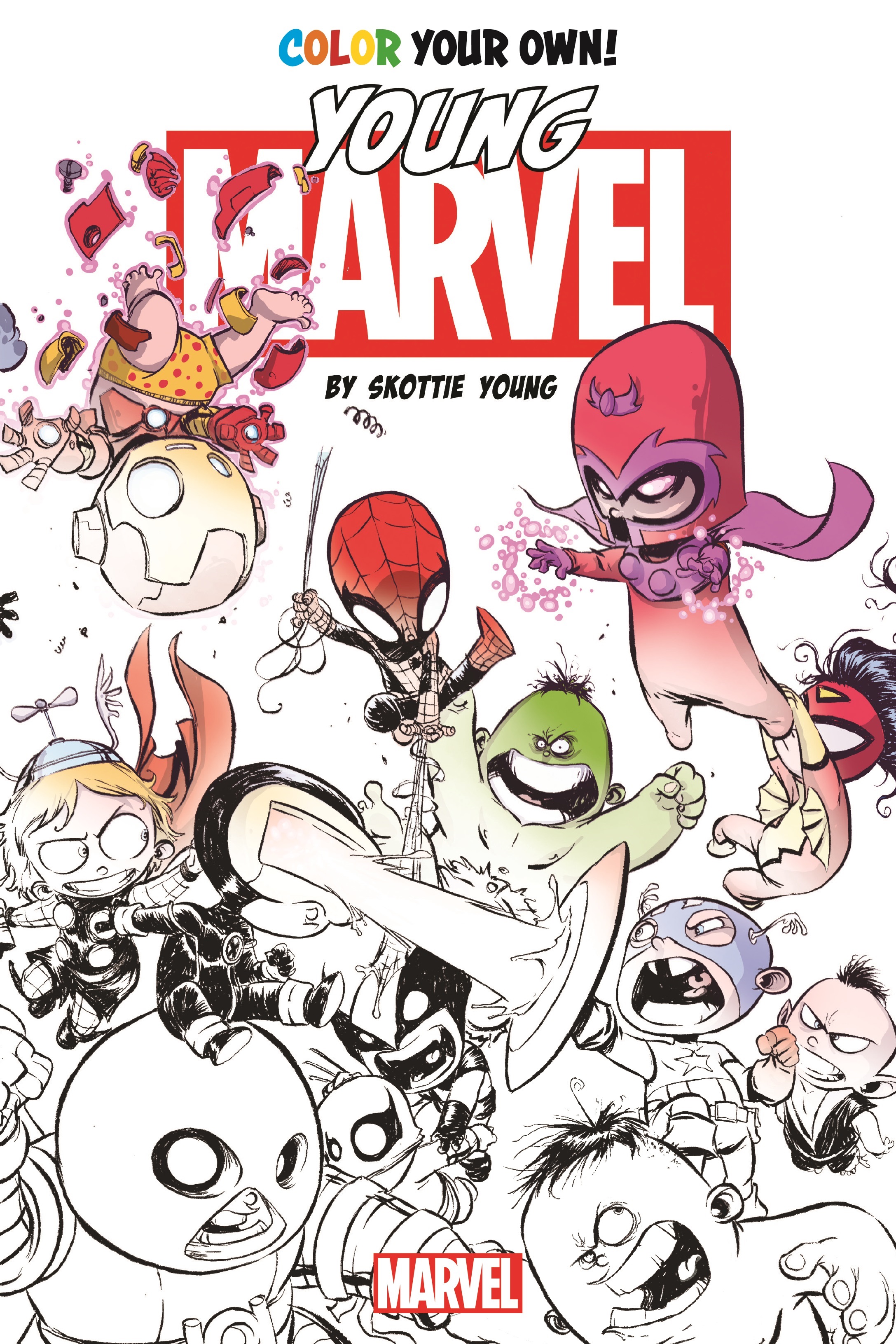 Color Your Own Young Marvel by Skottie Young (Trade Paperback