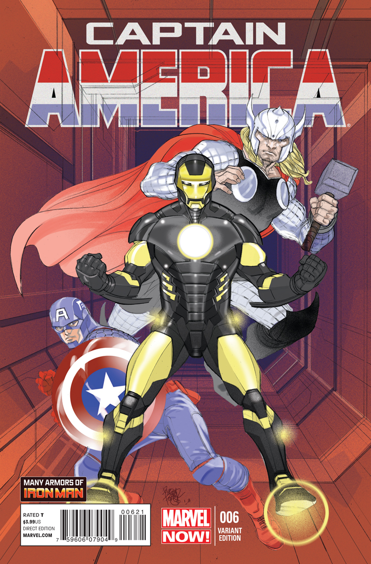 Captain America (2012) #6 (Ferry Iron Man Many Armors Variant)