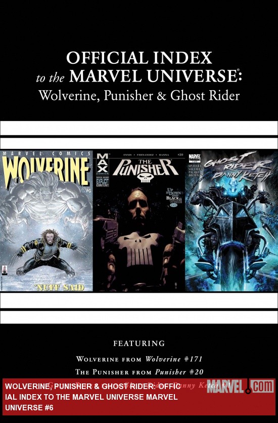 Wolverine, Punisher & Ghost Rider: Official Index to the Marvel Universe (2011) #6