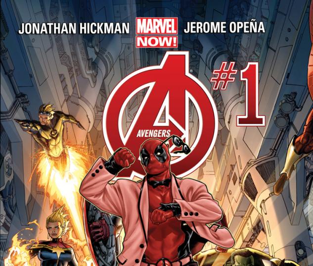 cover from Avengers (2012) #1 (DEADPOOL STYLE VARIANT)
