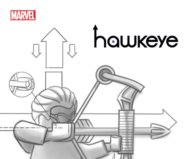 HAWKEYE 15 CASTELLANI LEGO SKETCH VARIANT