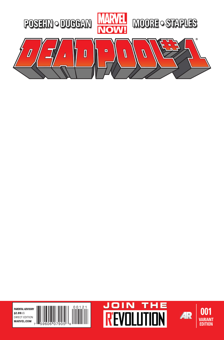Deadpool (2012) #1 (Blank Cover Variant)