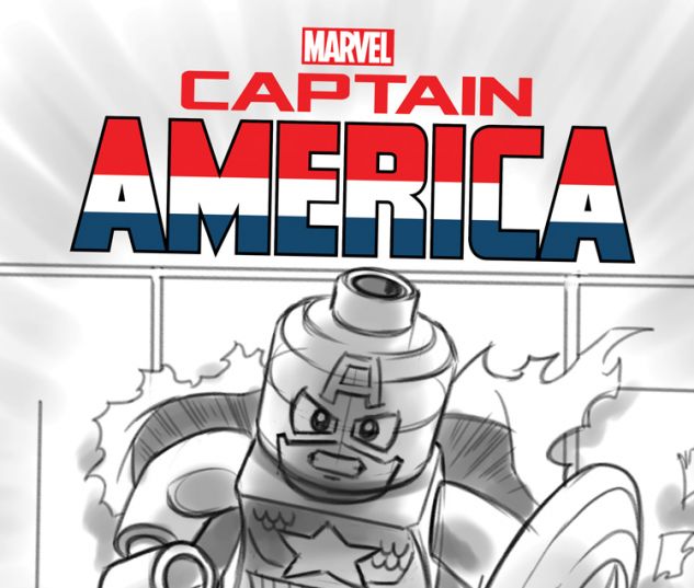 CAPTAIN AMERICA 12 CASTELLANI LEGO SKETCH VARIANT (NOW, WITH DIGITAL CODE)