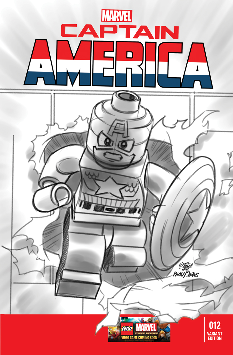 Captain America (2012) #12 (Castellani Lego Sketch Variant)