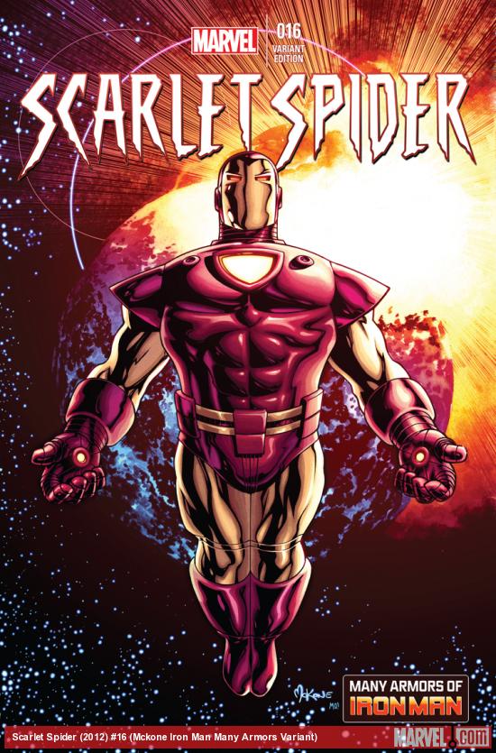Scarlet Spider (2012) #16 (Mckone Iron Man Many Armors Variant)