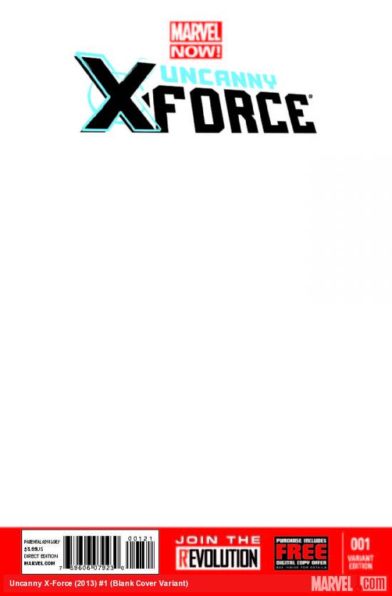 Uncanny X-Force (2013) #1 (Blank Cover Variant)