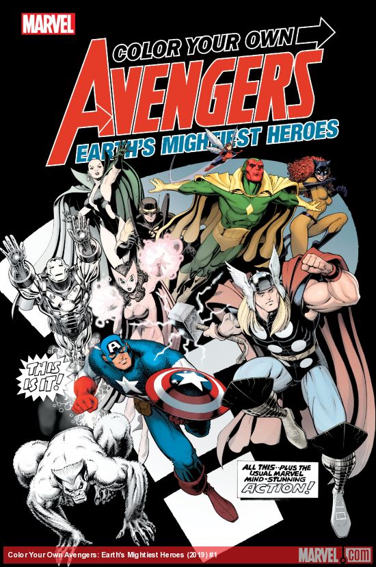 Color Your Own Avengers: Earth's Mightiest Heroes (Trade Paperback)
