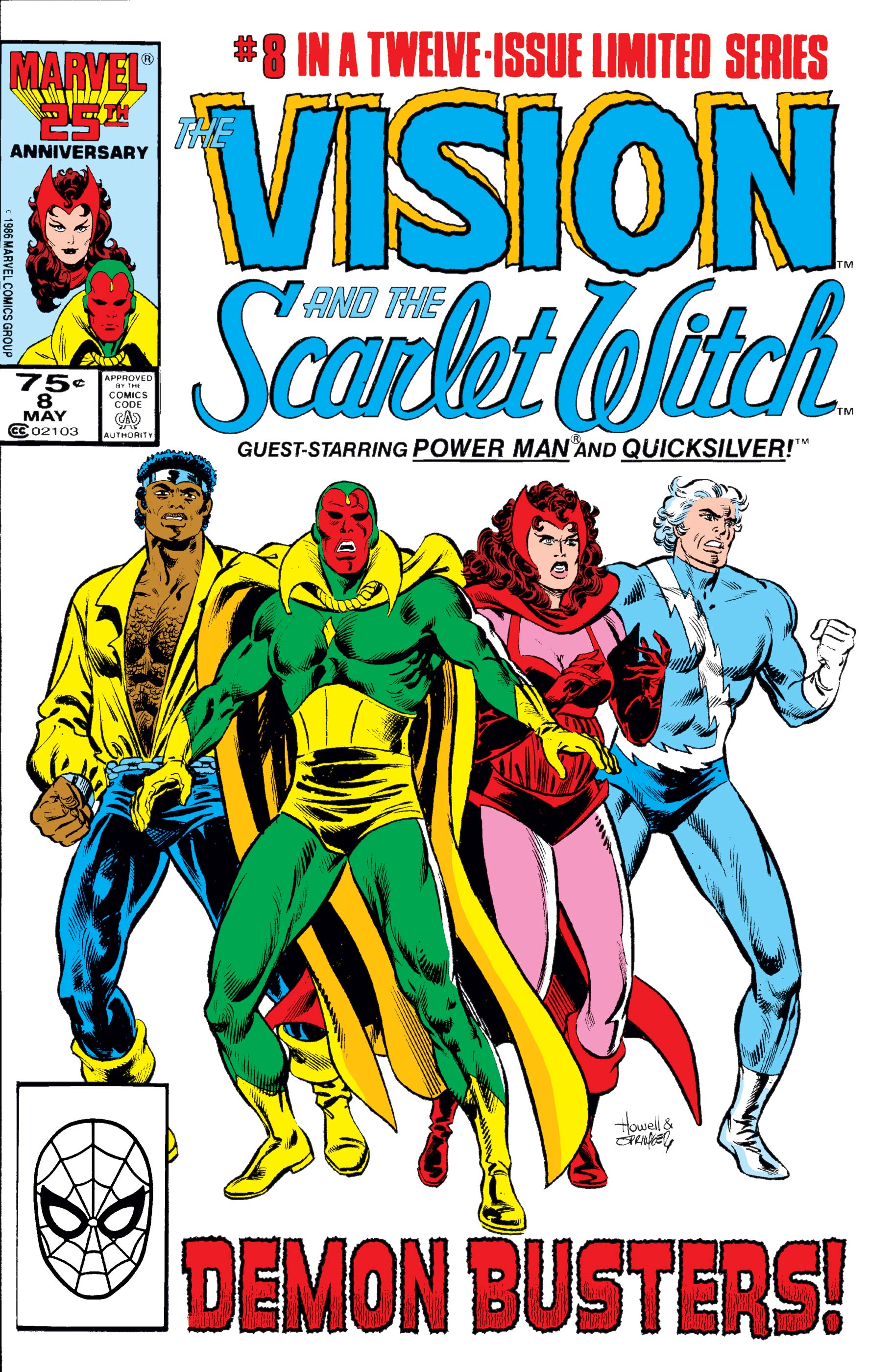 Vision and the Scarlet Witch #8 - Demon Busters (8.0) 1986  Comic Books -  Copper Age, Marvel, Scarlet Witch, Superhero / HipComic