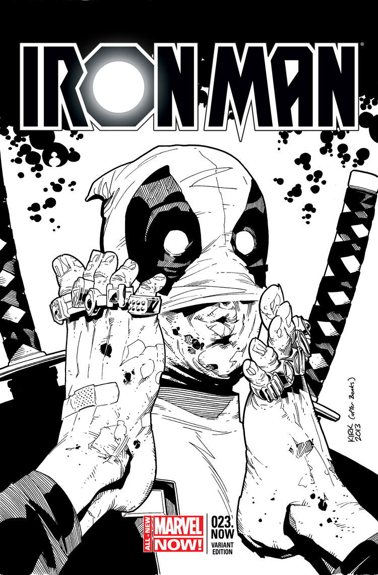 Iron Man (2012) #23 (Kirk Deadpool Party Sketch Variant)