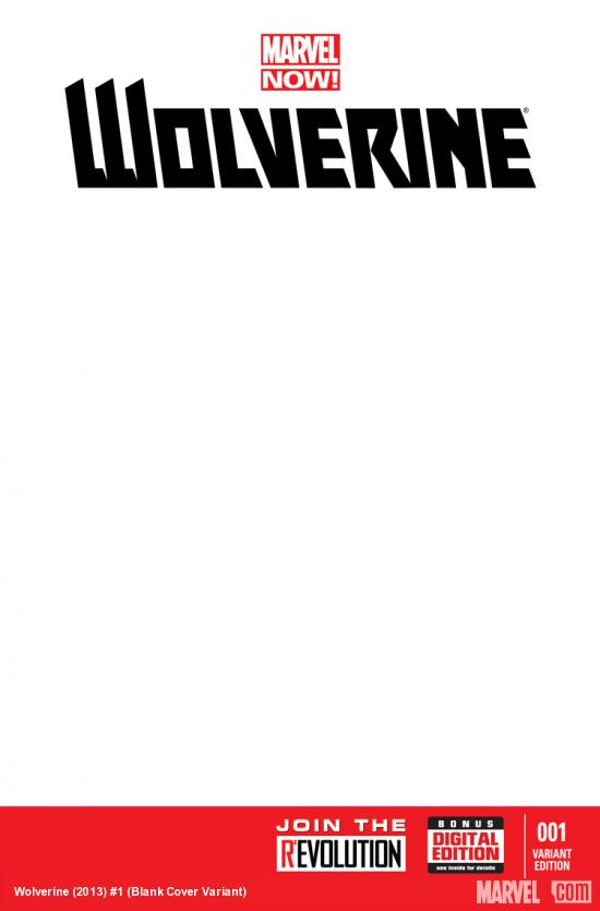 Wolverine (2013) #1 (Blank Cover Variant)
