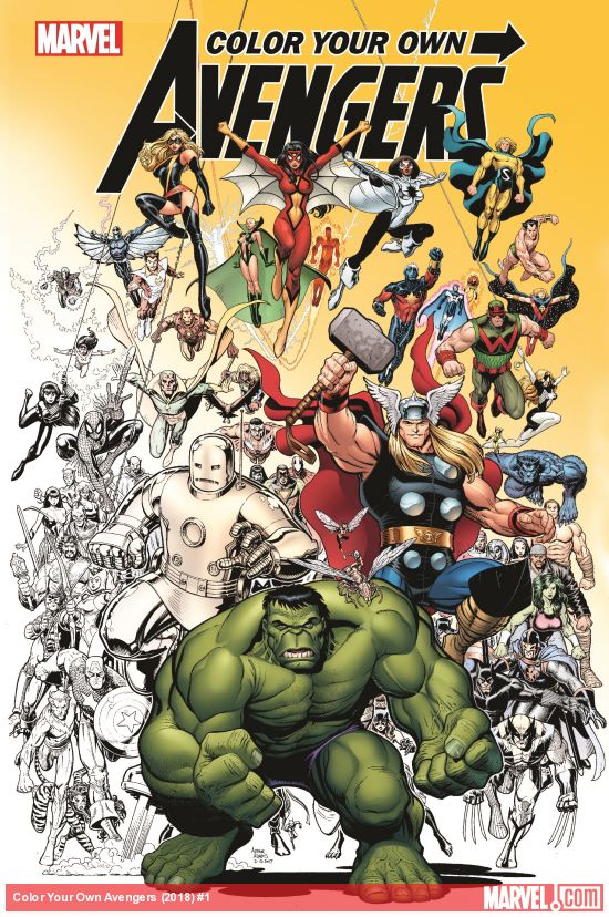 Color Your Own Avengers (Trade Paperback)