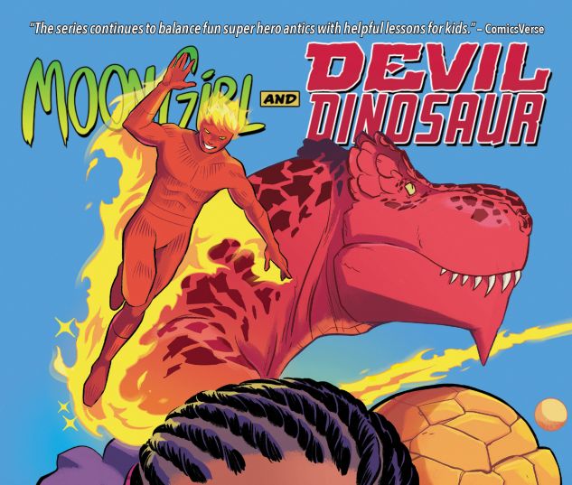 cover from MOON GIRL AND DEVIL DINOSAUR VOL. 5: FANTASTIC THREE TPB (2018) #5