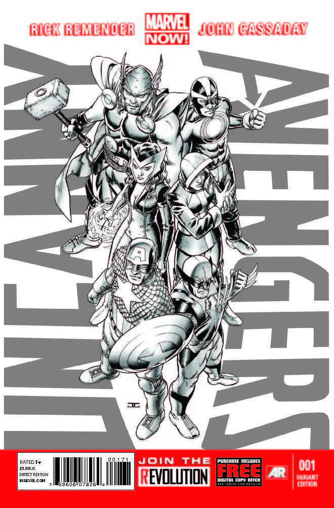 Uncanny Avengers (2012) #1 (Cassaday Sketch Variant)