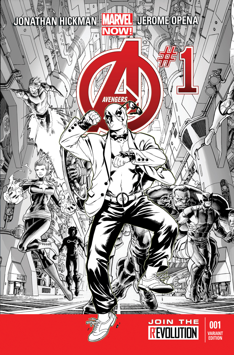 Avengers (2012) #1 (Deadpool Gangnam Style Sketch Variant)
