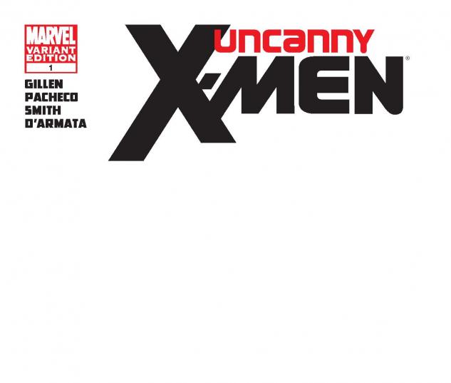 UNCANNY X-MEN 1 BLANK COVER VARIANT (XREGB)