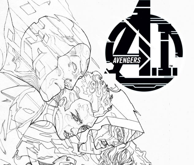 AVENGERS A.I. 8.NOW WARD BLACK AND WHITE VARIANT (ANMN, 1 FOR 50)