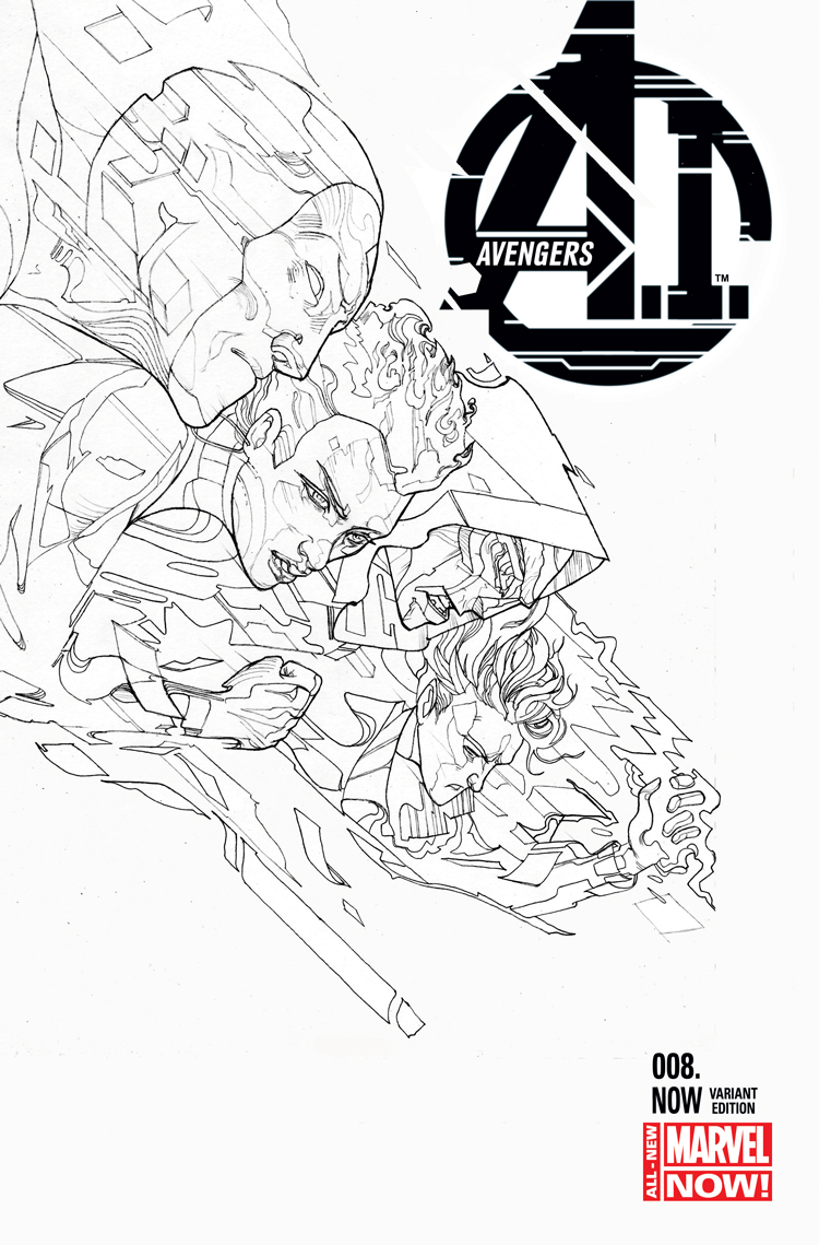 Avengers a.I. (2013) #8 (Ward Black and White Variant)