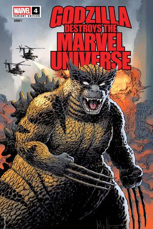 Godzilla Destroys the Marvel Universe (2025) #4 (Variant)
