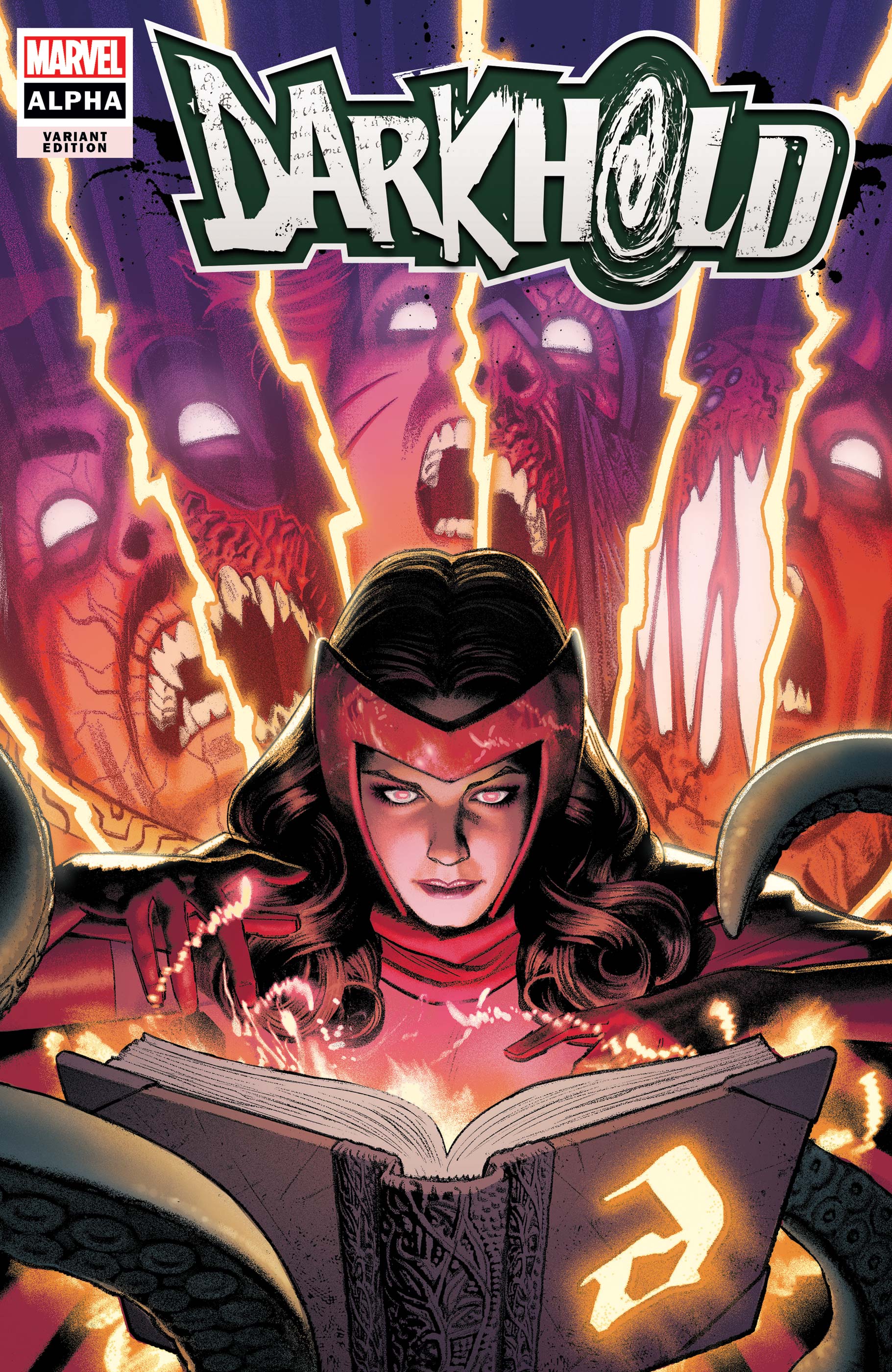 Scarlet Witch BR - ATENÇÃO, NÃO É UM TREINAMENTO! 🚨 Primeira  imagem(Vazada) de Darkhold Alpha #1.