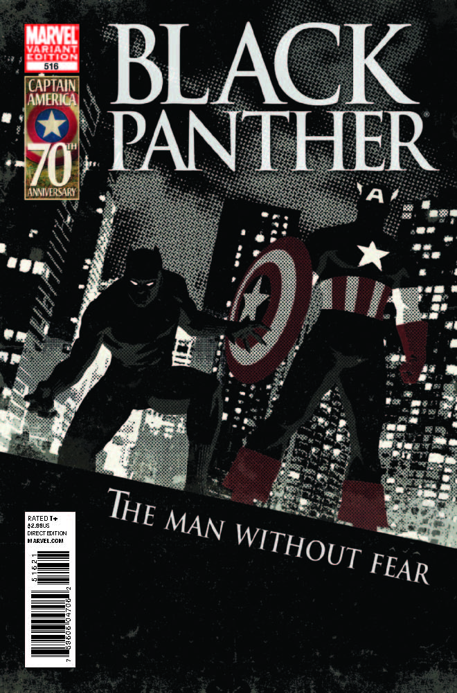Black Panther: The Man Without Fear (2010) #516 (CAPTAIN AMERICA 70TH ANNIVERSARY VARIANT)