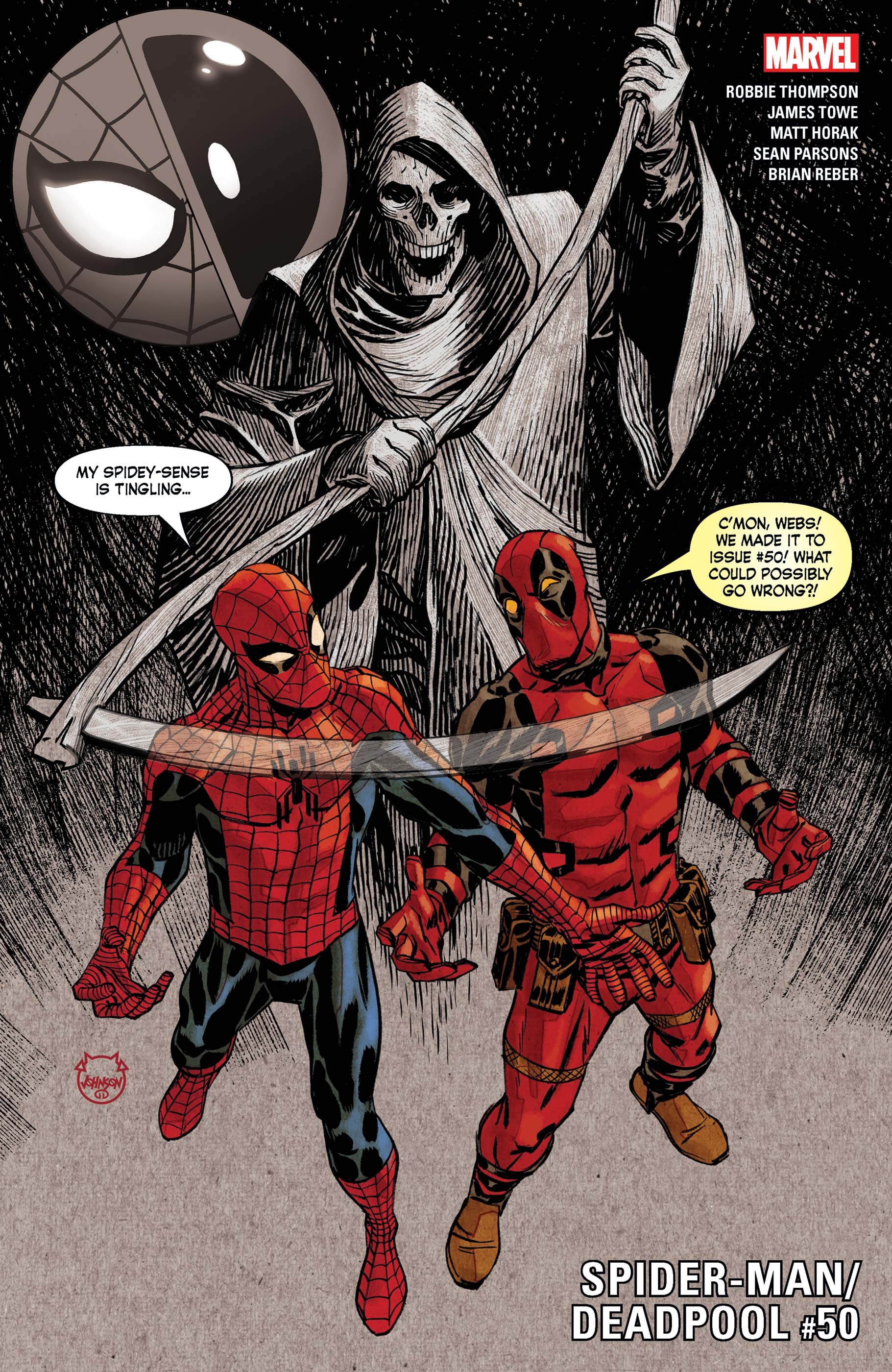 Deadpool and spiderman comic