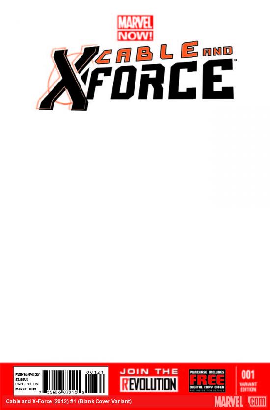 Cable and X-Force (2012) #1 (Blank Cover Variant)