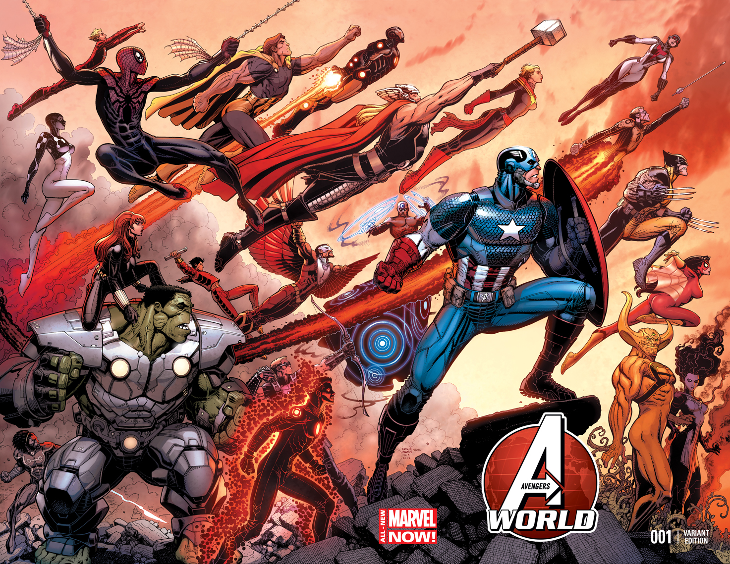 Avengers World (2014) #1 (Adams Wraparound Variant)