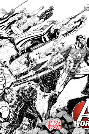 Avengers World #1  (Adams Wraparound Sketch Variant)