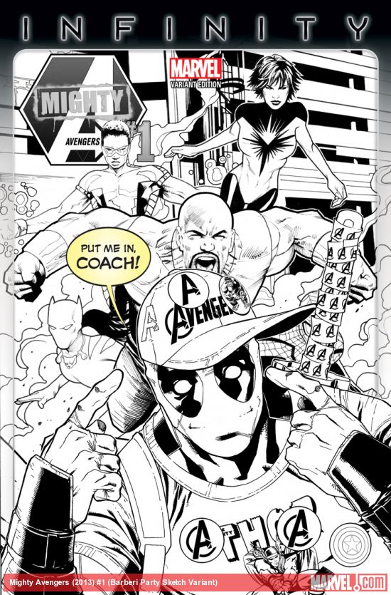 Mighty Avengers (2013) #1 (Barberi Party Sketch Variant)
