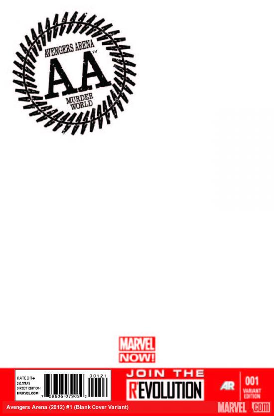 Avengers Arena (2012) #1 (Blank Cover Variant)