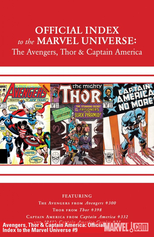 Avengers, Thor & Captain America: Official Index to the Marvel Universe (2010) #9