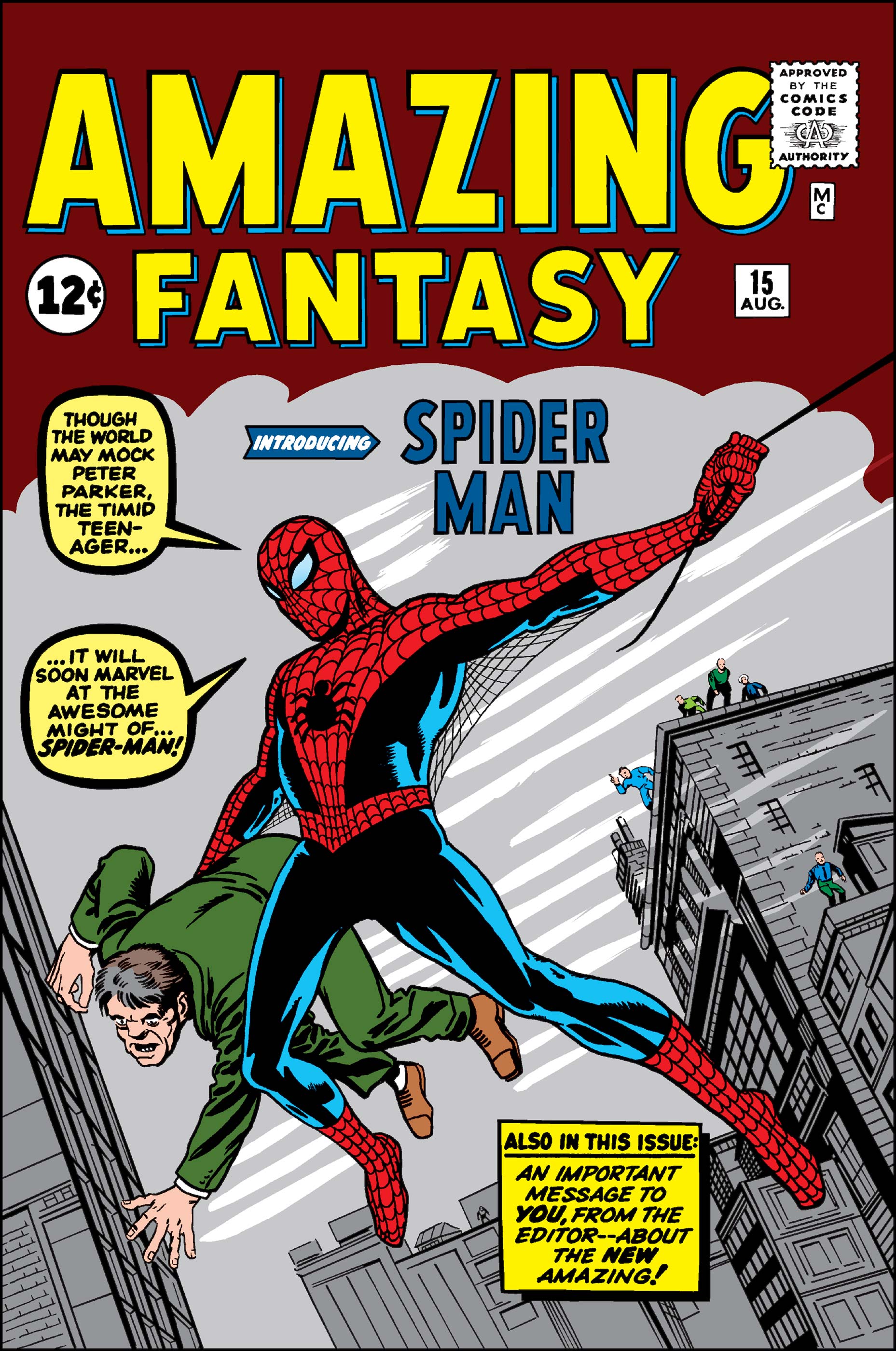 Spider Man (Amazing Fantasy 15 De 1962), Desenho por Paul Clair