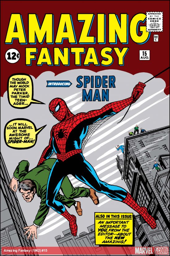 Amazing Fantasy #15 Story and Page Count - Marvel Comics 1962