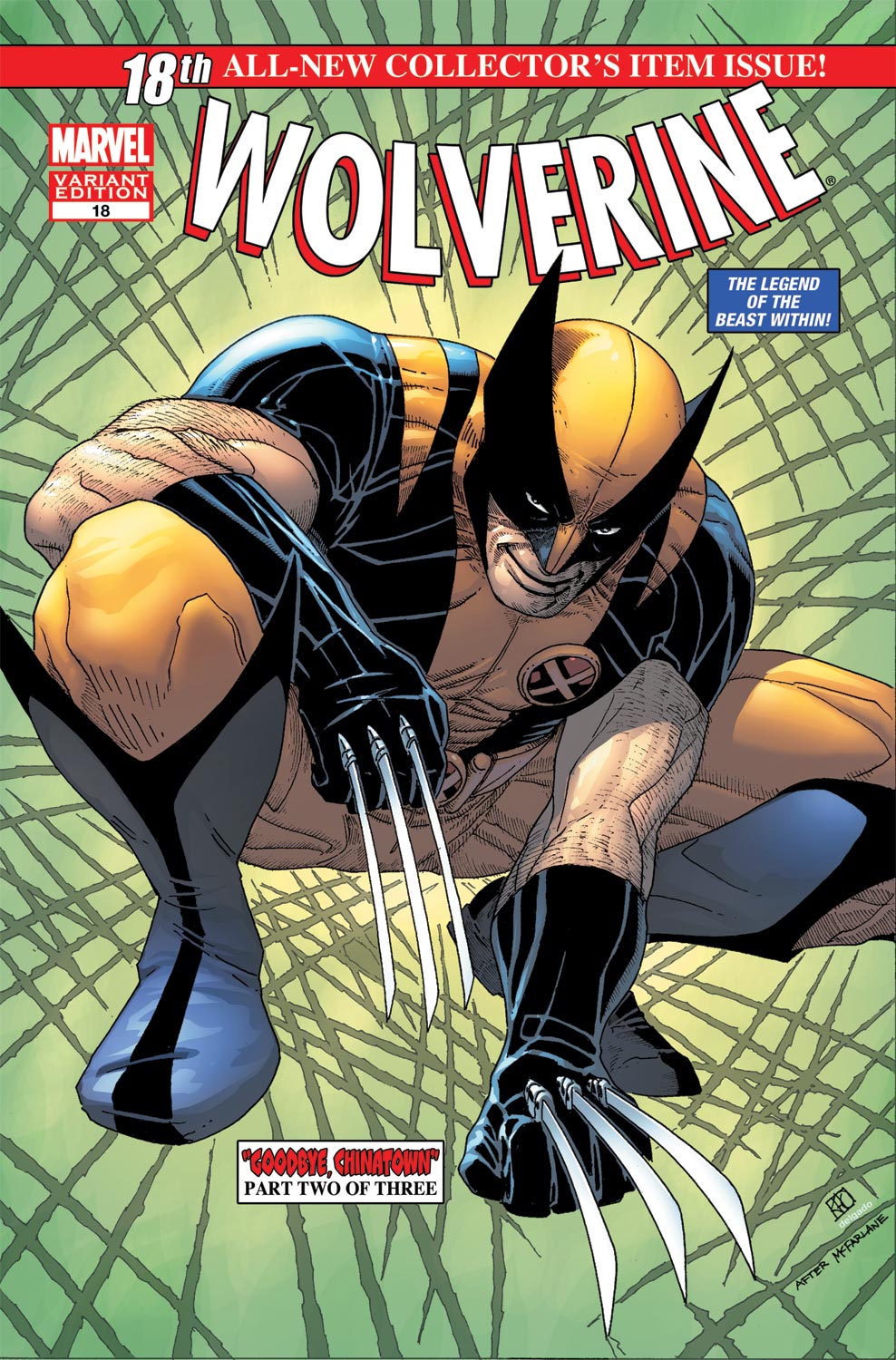 Wolverine (2010) #18 (Mc 50th Anniversary Variant)