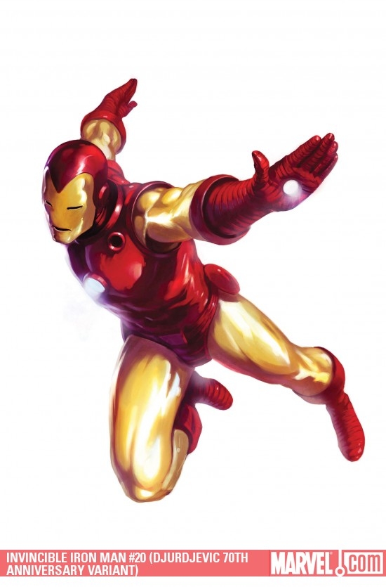 Invincible Iron Man (2008) #20 (DJURDJEVIC 70TH ANNIVERSARY VARIANT)