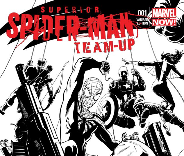 SUPERIOR SPIDER-MAN TEAM-UP 1 PARTY SKETCH VARIANT (WITH DIGITAL CODE)