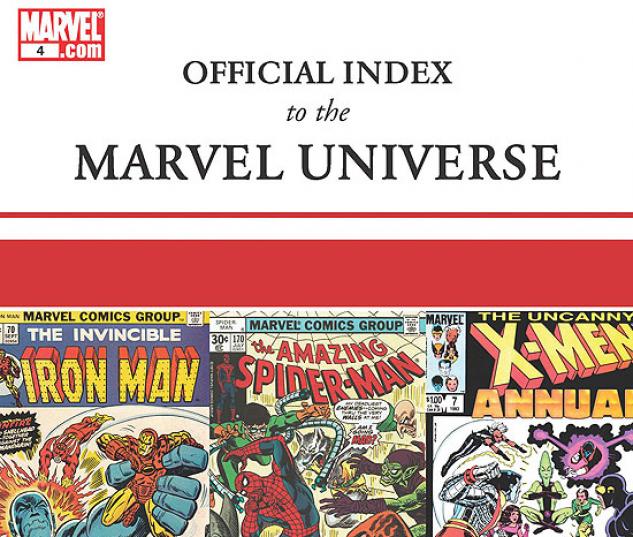 OFFICIAL INDEX TO THE MARVEL UNIVERSE #4